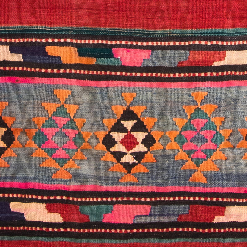 Loper Kelim tapijt - Oud - 350 x 150 cm - veelkleurig