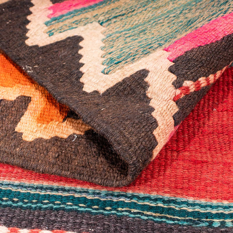 Loper Kelim tapijt - Oud - 350 x 150 cm - veelkleurig