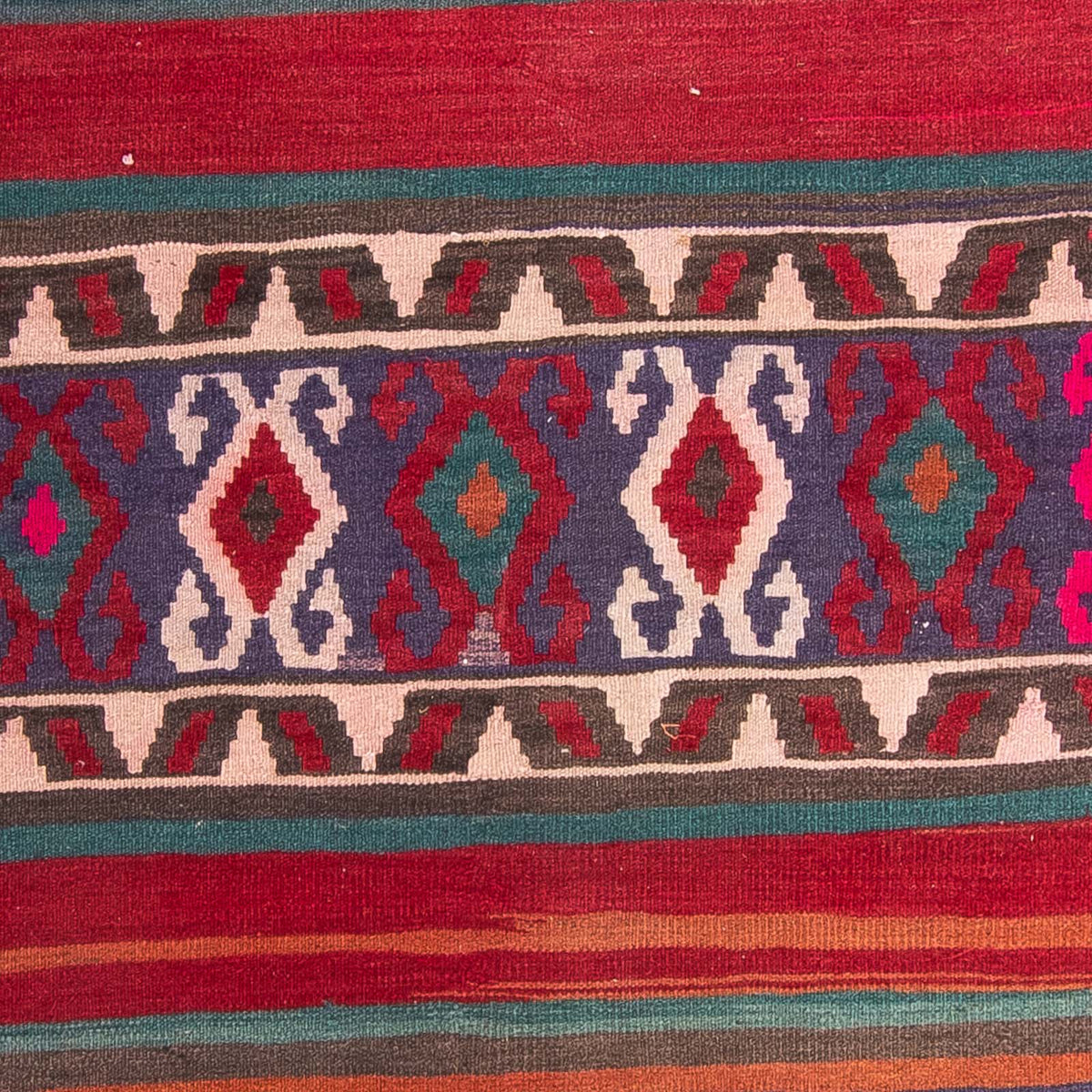 Loper Kelim tapijt - Oud - 370 x 140 cm - veelkleurig