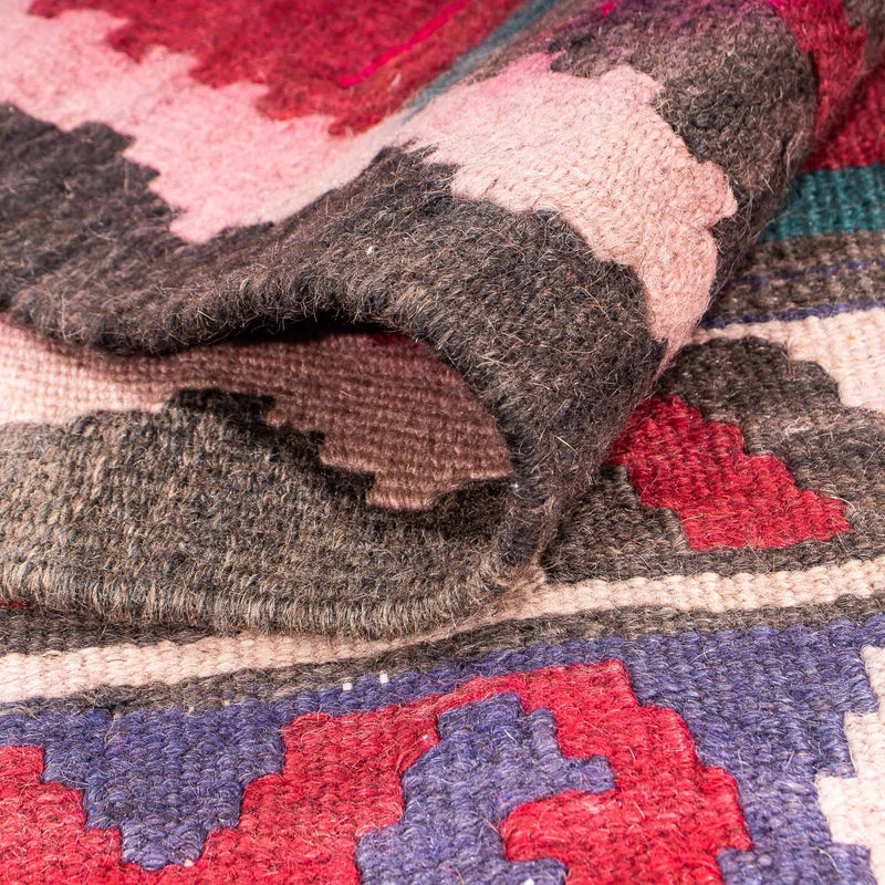 Loper Kelim tapijt - Oud - 370 x 140 cm - veelkleurig