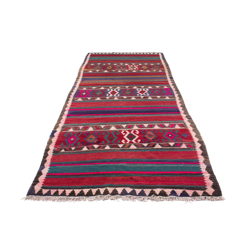 Loper Kelim tapijt - Oud - 370 x 140 cm - veelkleurig
