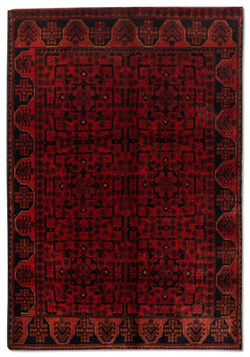 Afghaans tapijt - Kunduz - 189 x 116 cm - rood