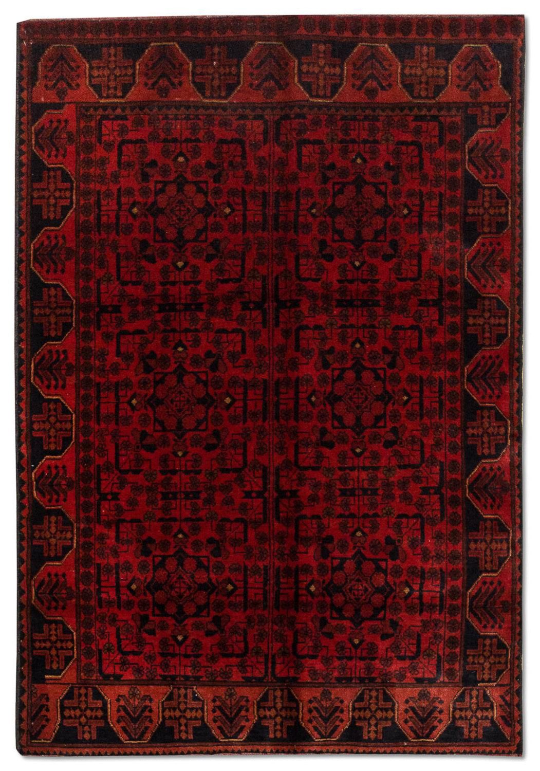 Afghaans tapijt - Kunduz - 189 x 116 cm - rood
