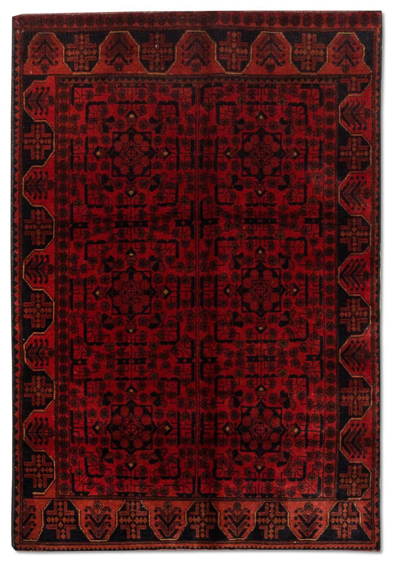 Afghaans tapijt - Kunduz - 189 x 116 cm - rood