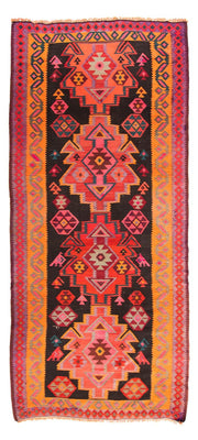 Loper Kelim tapijt - Oud - 335 x 150 cm - veelkleurig