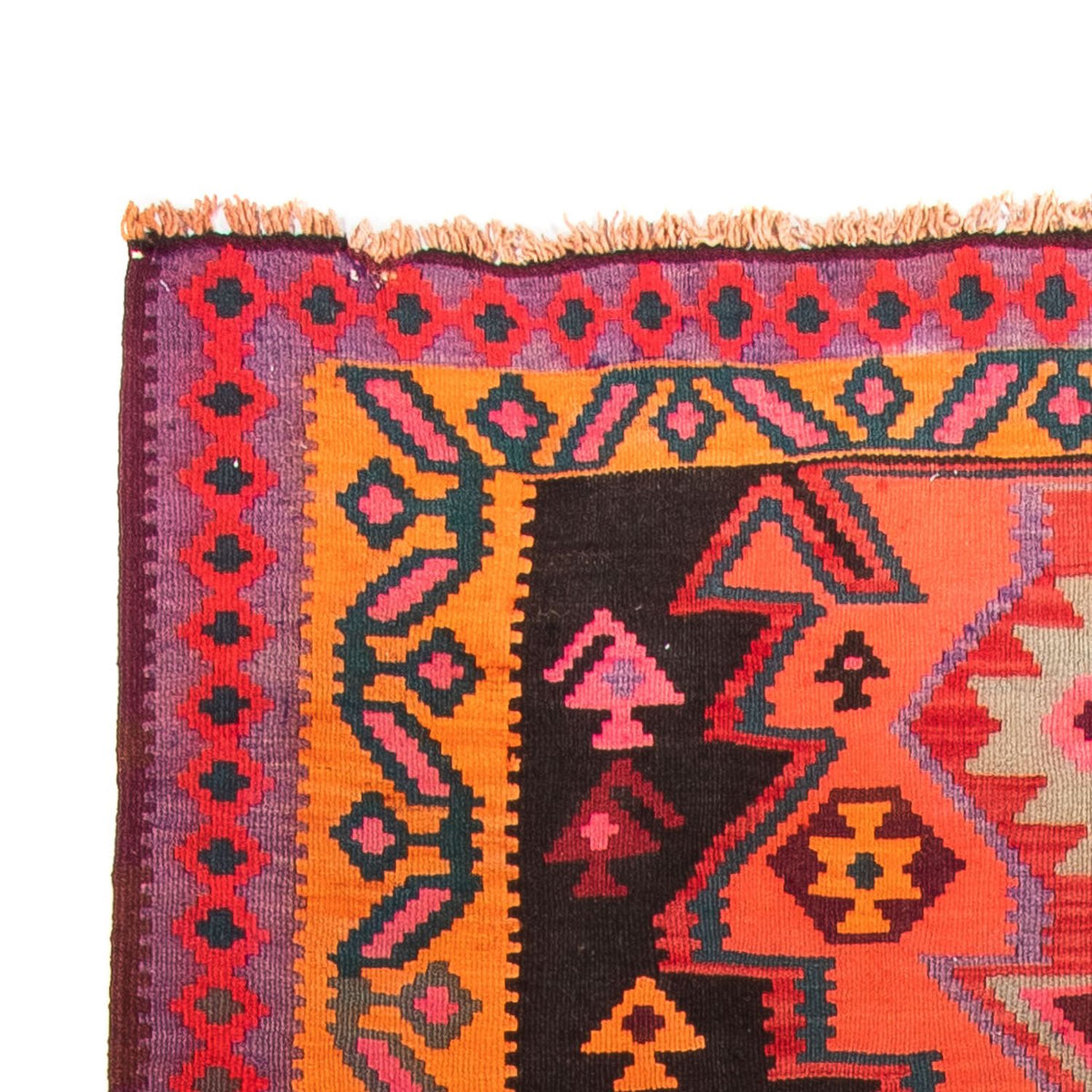 Loper Kelim tapijt - Oud - 335 x 150 cm - veelkleurig