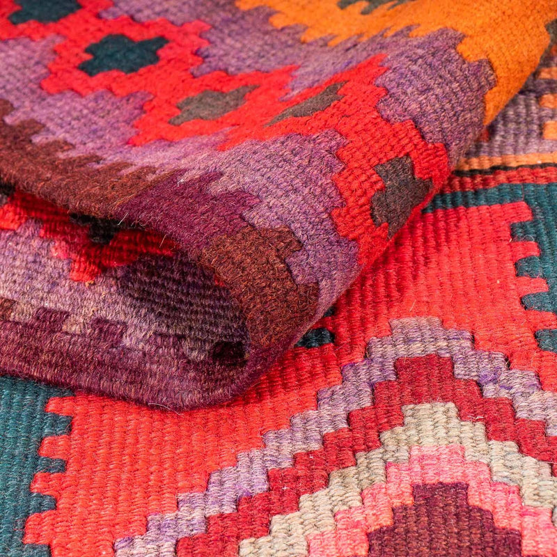 Loper Kelim tapijt - Oud - 335 x 150 cm - veelkleurig