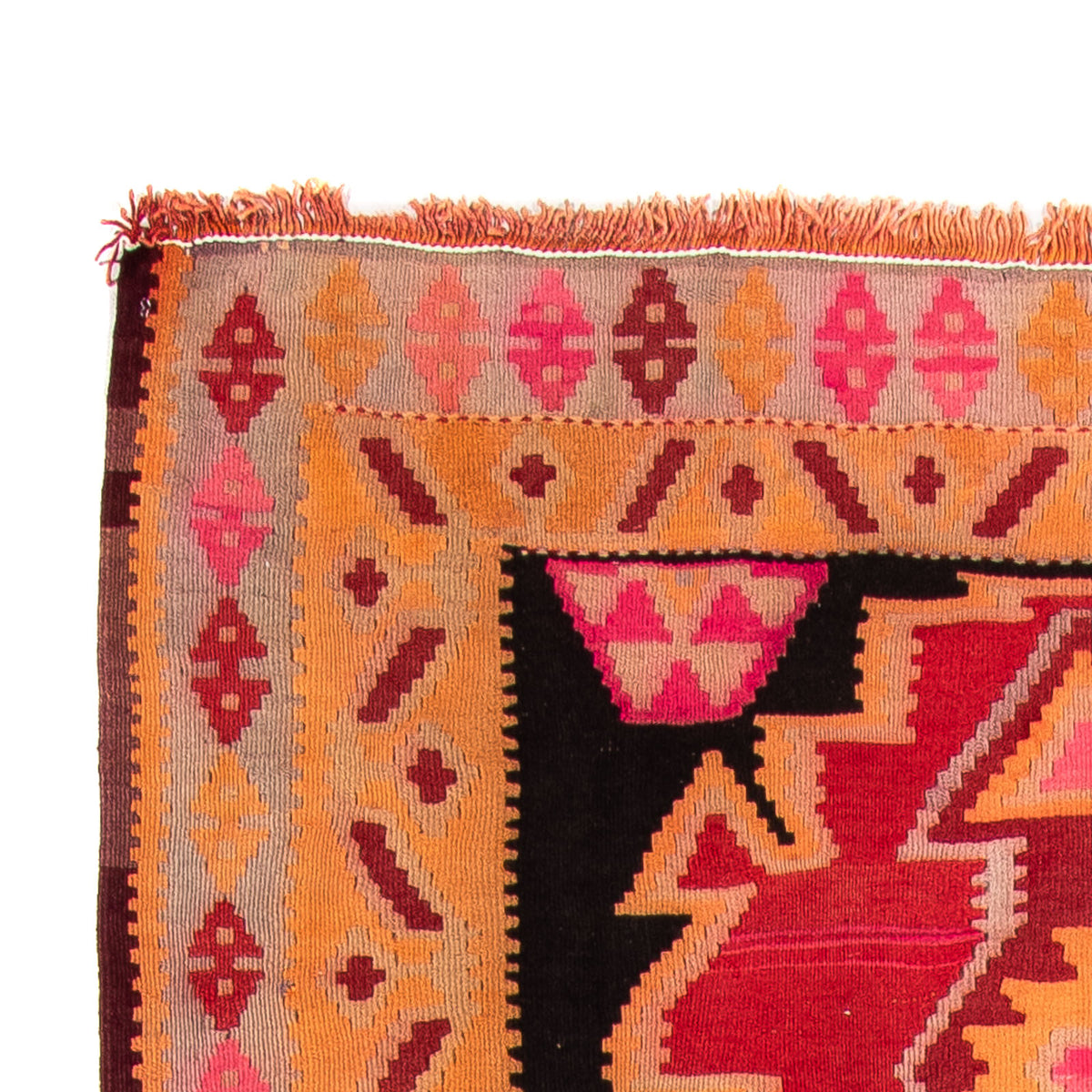 Loper Kelim tapijt - Oud - 330 x 150 cm - veelkleurig