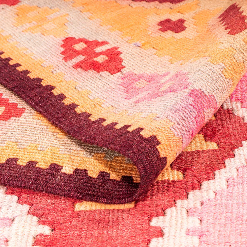 Loper Kelim tapijt - Oud - 330 x 150 cm - veelkleurig