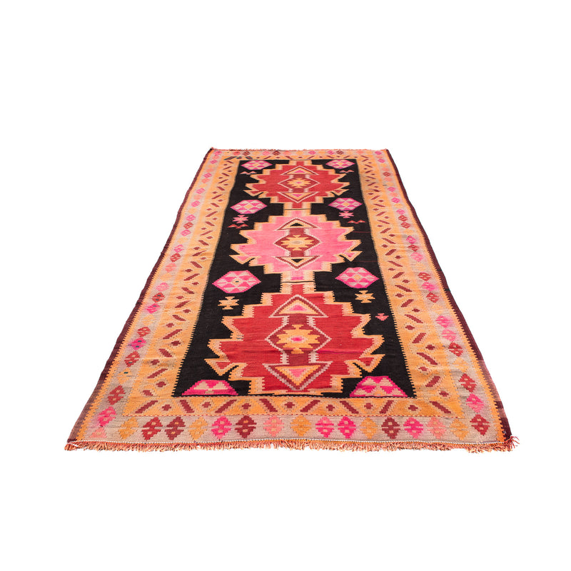 Loper Kelim tapijt - Oud - 330 x 150 cm - veelkleurig
