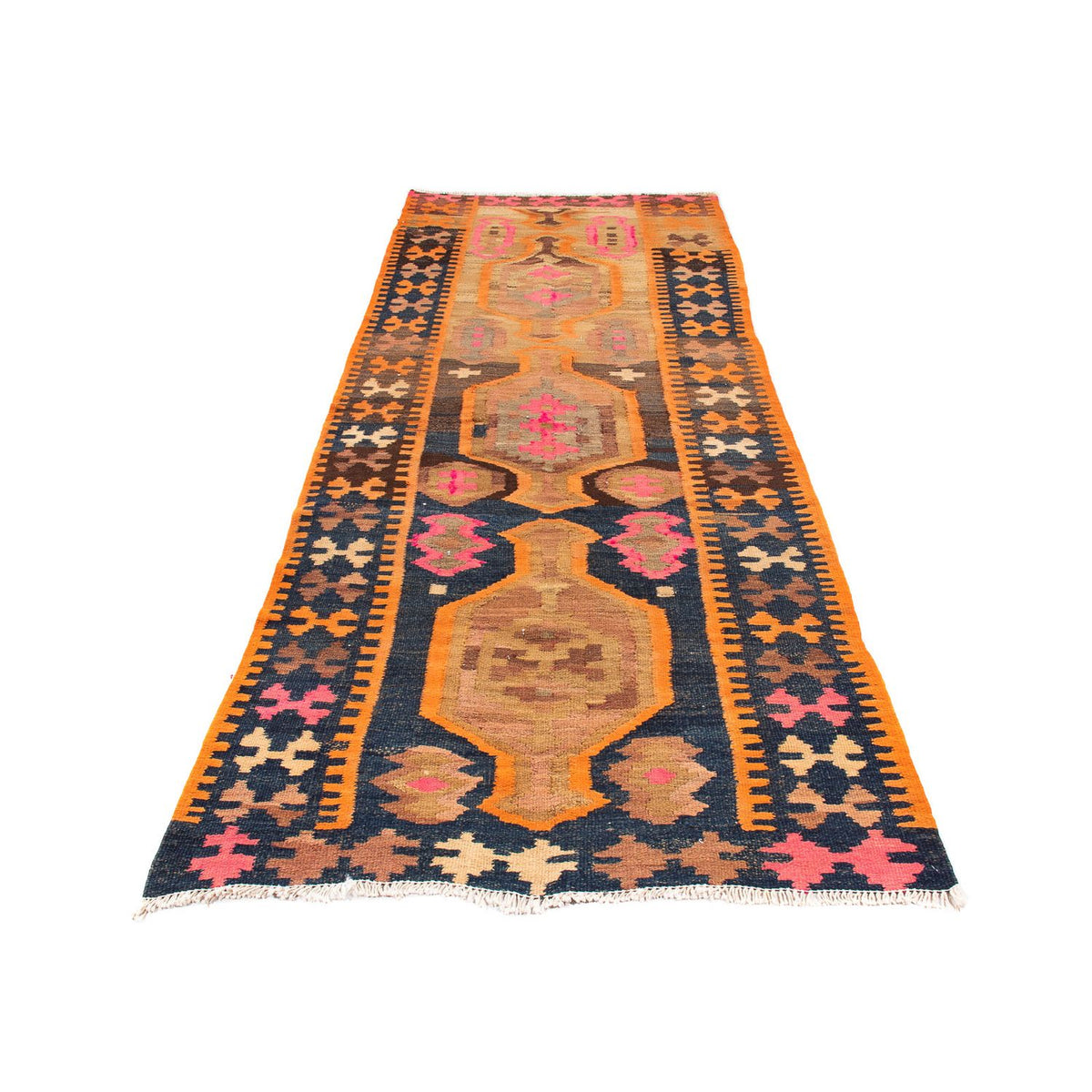 Loper Kelim tapijt - Oud - 245 x 110 cm - veelkleurig