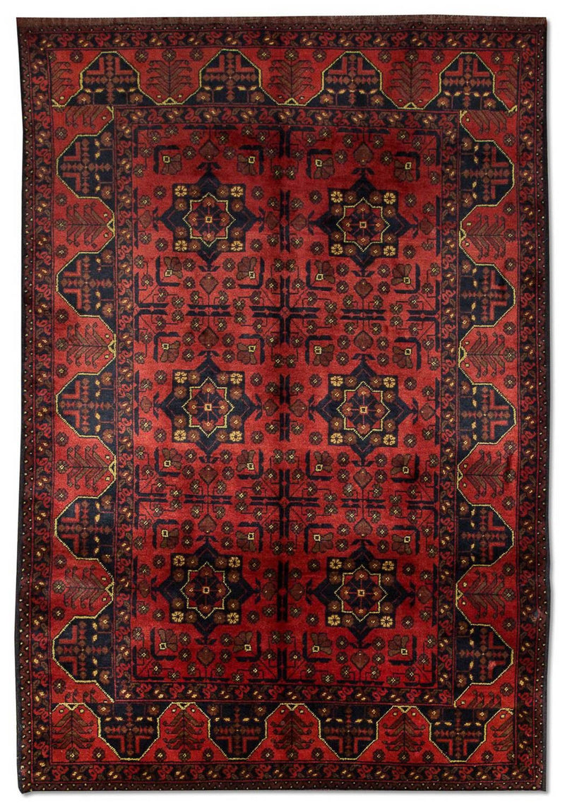 Afghaans tapijt - Kunduz - 196 x 124 cm - rood