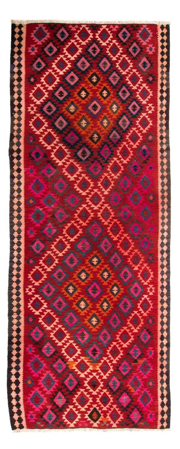 Loper Kelim tapijt - Oud - 350 x 150 cm - veelkleurig