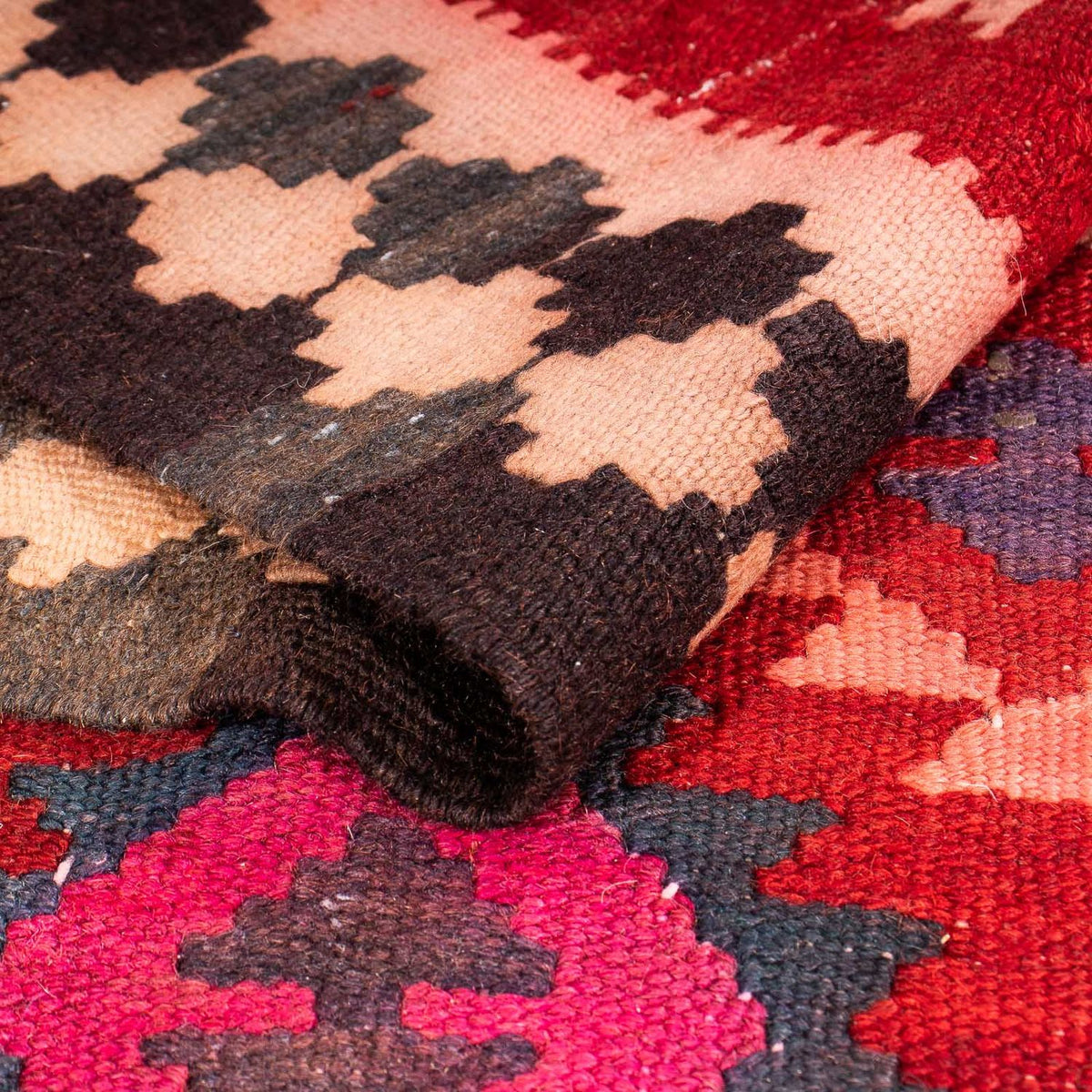 Loper Kelim tapijt - Oud - 350 x 150 cm - veelkleurig