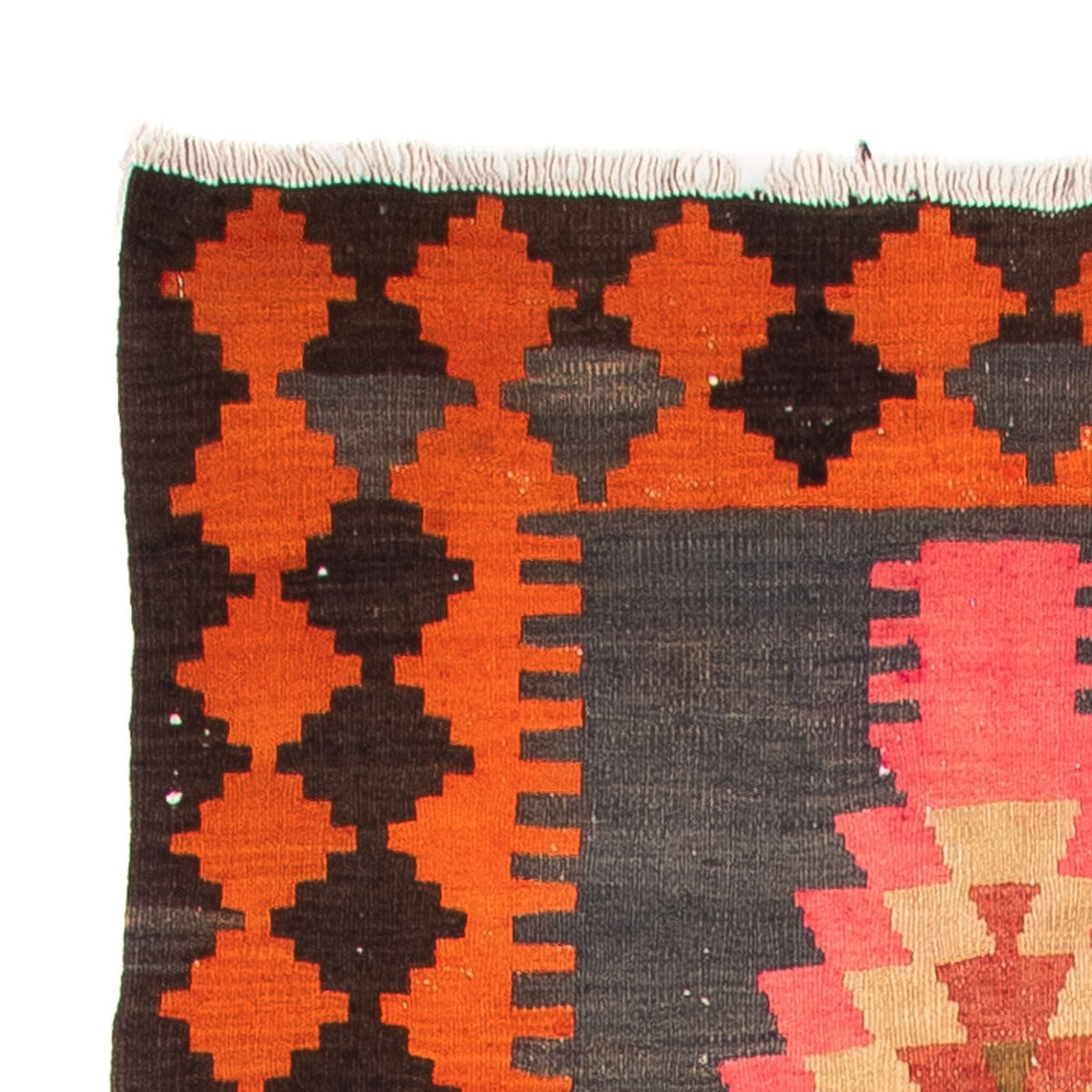 Loper Kelim tapijt - Oud - 340 x 100 cm - veelkleurig