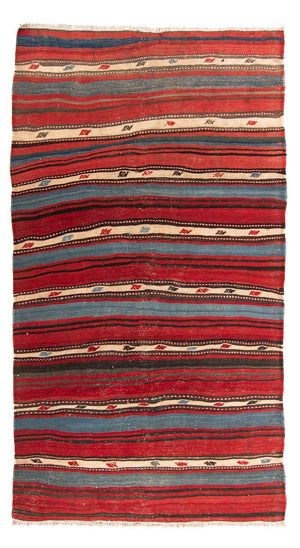 Loper Kelim tapijt - Oud - 250 x 140 cm - veelkleurig