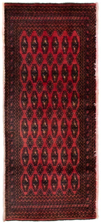 Turkaman tapijt - 130 x 60 cm - rood