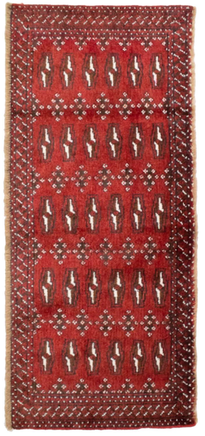 Turkaman tapijt - 130 x 60 cm - rood