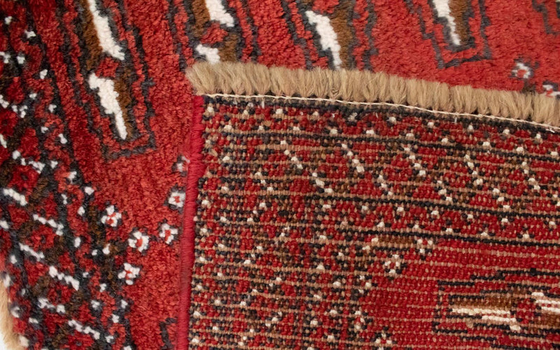 Turkaman tapijt - 130 x 60 cm - rood
