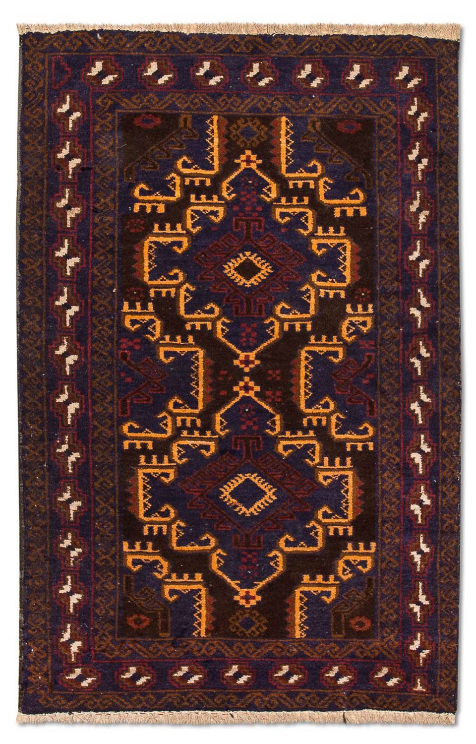 Baluch tapijt - 133 x 81 cm - blauw