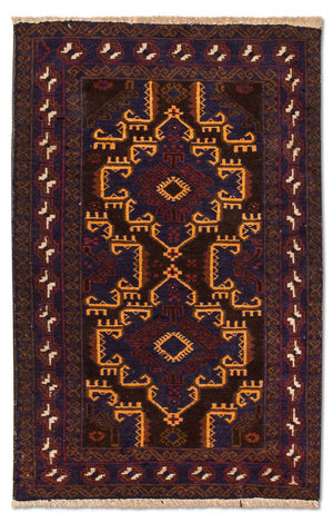 Baluch tapijt - 133 x 81 cm - blauw