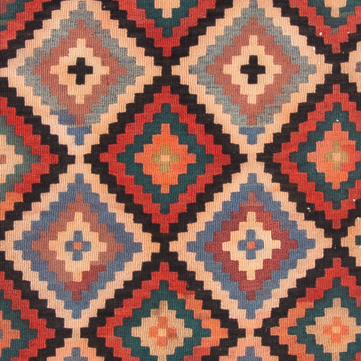 Loper Kelim tapijt - Oud - 225 x 112 cm - veelkleurig