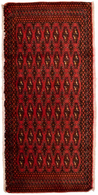 Turkaman tapijt - 130 x 60 cm - rood
