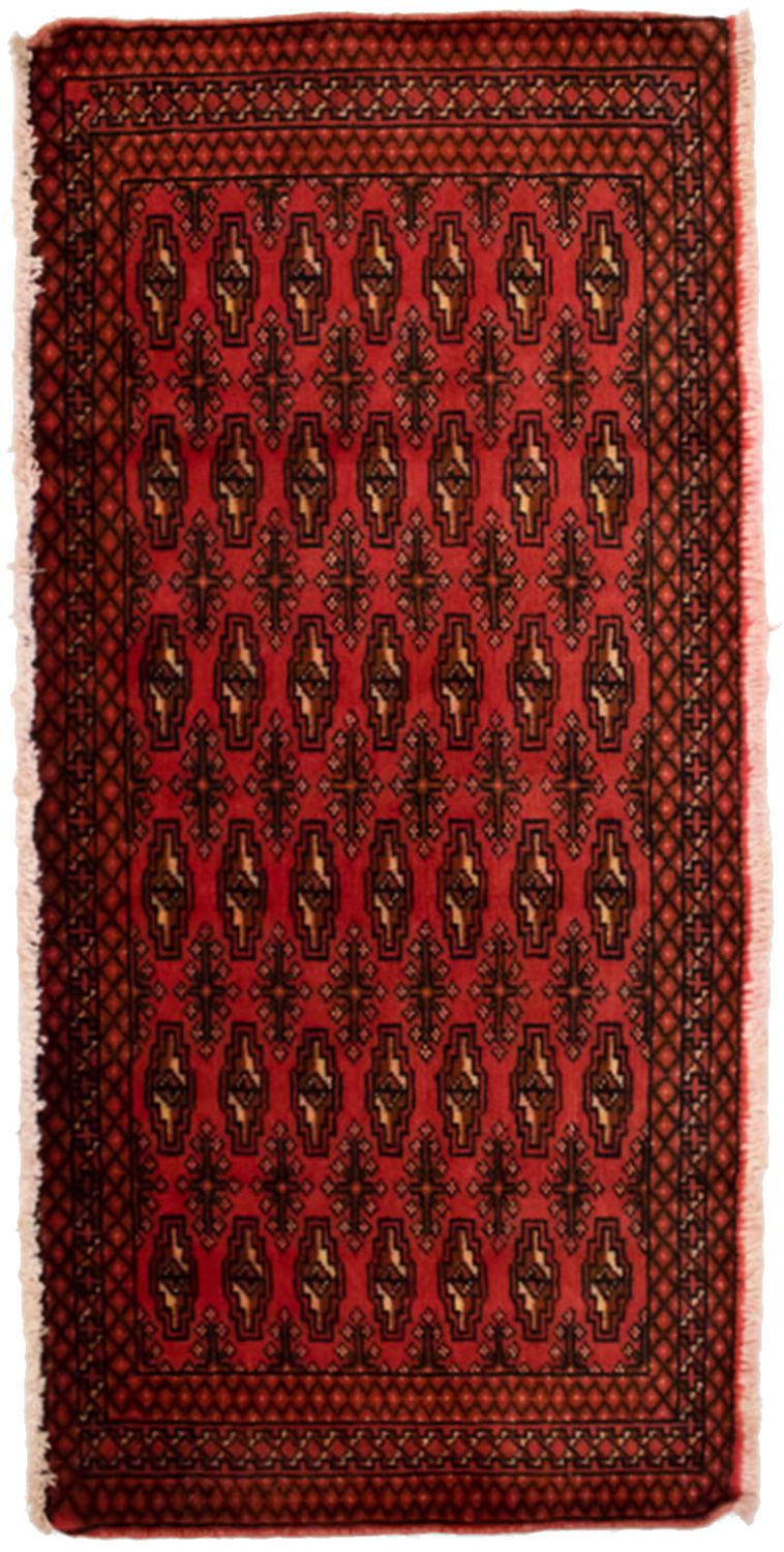 Turkaman tapijt - 130 x 60 cm - rood