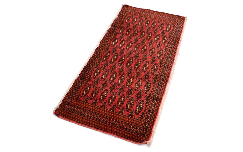 Turkaman tapijt - 130 x 60 cm - rood