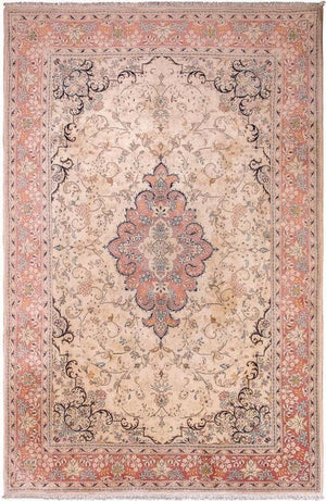 Perzisch tapijt - Tabriz - Royal - 300 x 199 cm - roze
