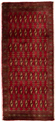 Turkaman tapijt - 130 x 60 cm - rood