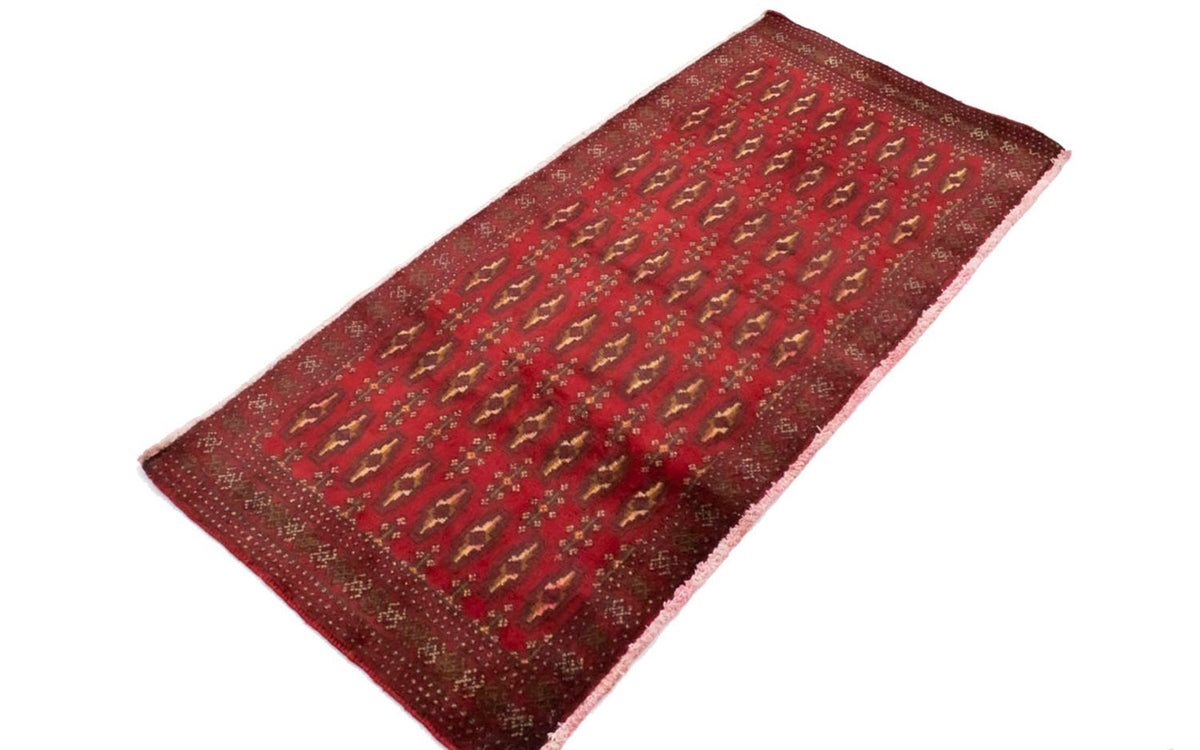 Turkaman tapijt - 130 x 60 cm - rood