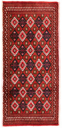 Turkaman tapijt - 130 x 60 cm - rood