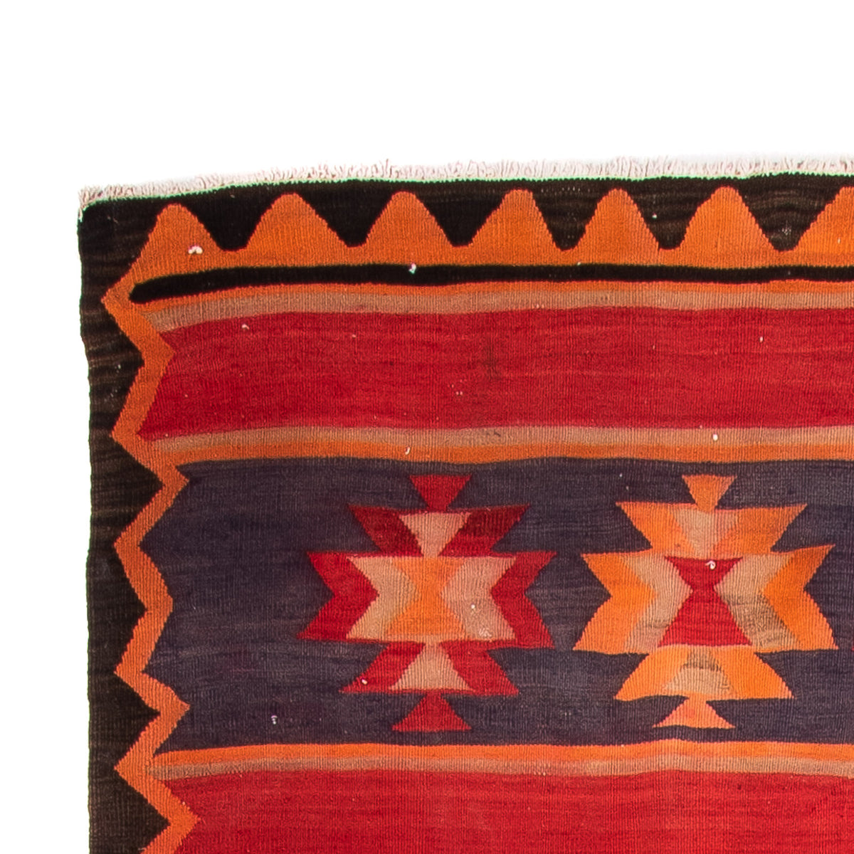 Loper Kelim tapijt - Oud - 325 x 150 cm - veelkleurig