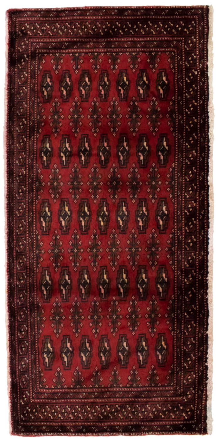 Turkaman tapijt - 130 x 60 cm - rood