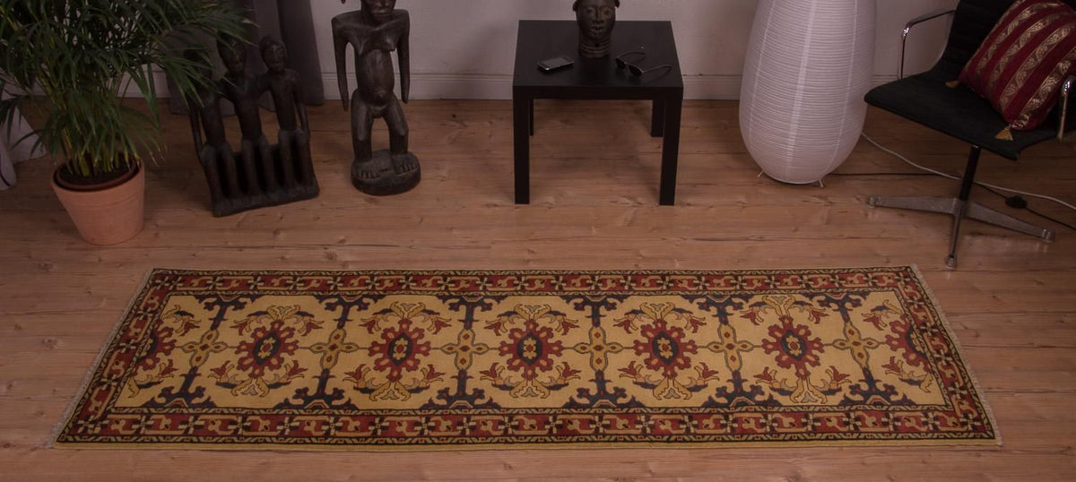 Loper Ziegler tapijt - 241 x 79 cm - goud