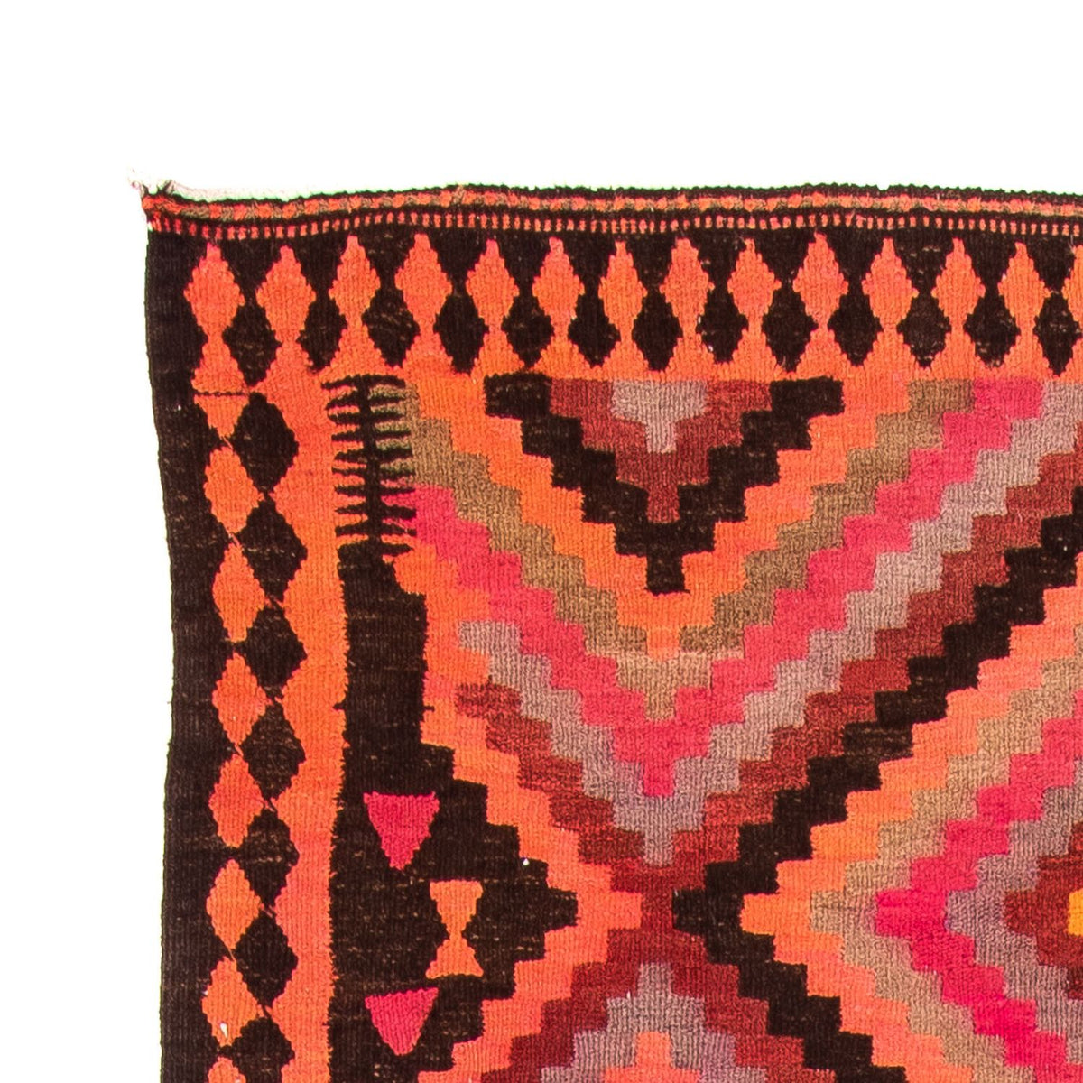 Loper Kelim tapijt - Oud - 370 x 140 cm - veelkleurig