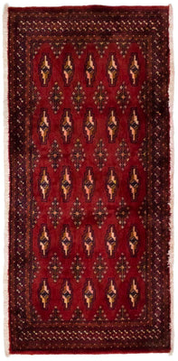 Turkaman tapijt - 130 x 60 cm - rood