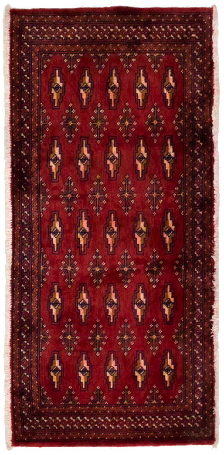 Turkaman tapijt - 130 x 60 cm - rood