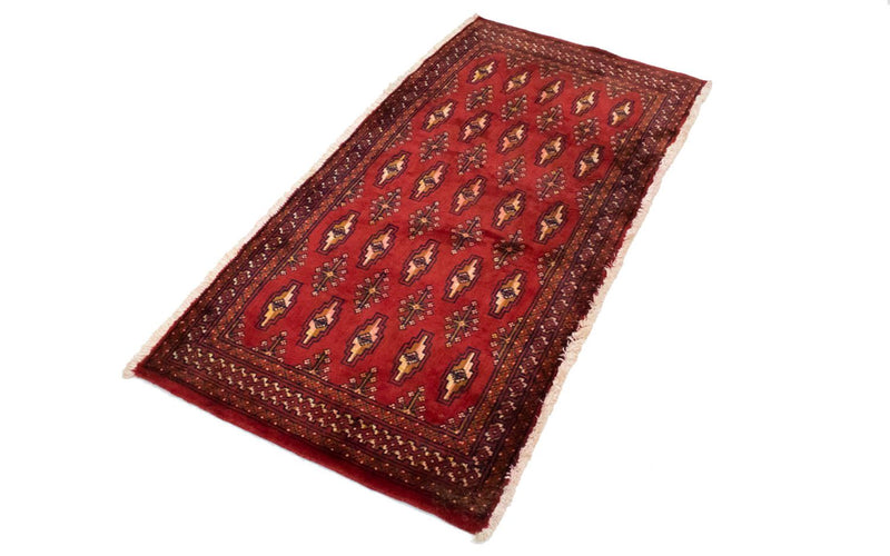 Turkaman tapijt - 130 x 60 cm - rood