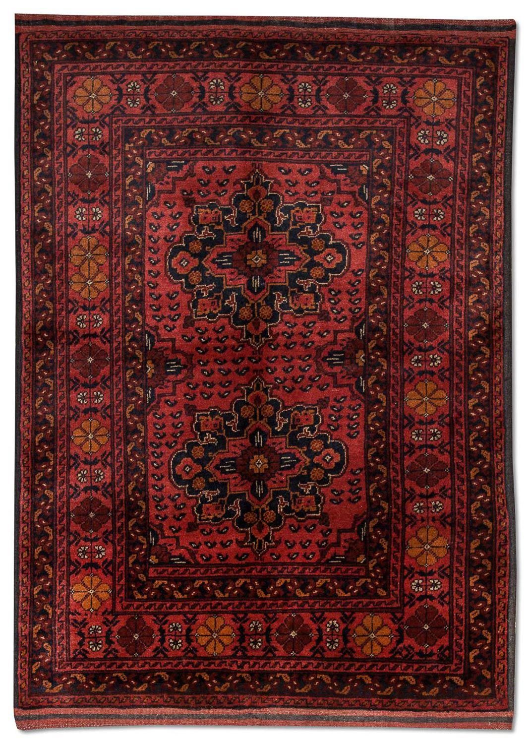 Afghaans tapijt - Kunduz - 138 x 96 cm - rood