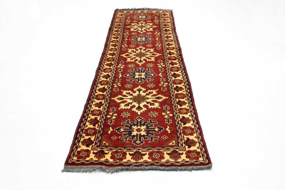 Loper Afghaans tapijt - Hatshlu - 297 x 84 cm - rood