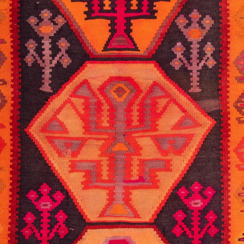 Loper Kelim tapijt - Oud - 360 x 140 cm - veelkleurig