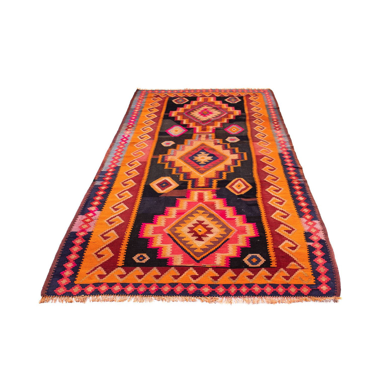 Loper Kelim tapijt - Oud - 320 x 155 cm - veelkleurig