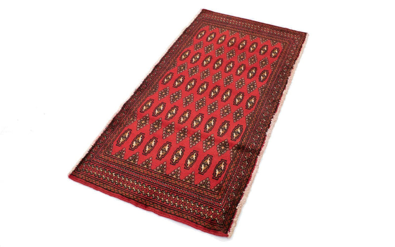 Turkaman tapijt - 130 x 60 cm - rood