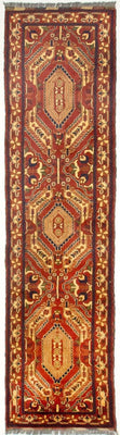 Loper Afghaans tapijt - Hatshlu - 307 x 83 cm - rood