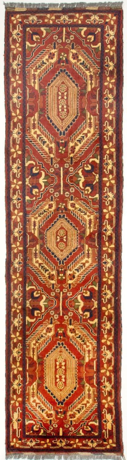 Loper Afghaans tapijt - Hatshlu - 307 x 83 cm - rood