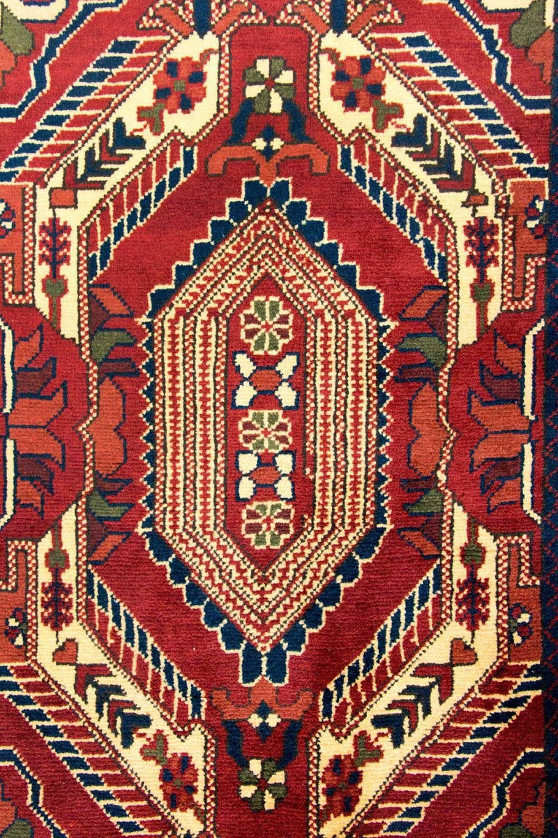 Loper Afghaans tapijt - Hatshlu - 307 x 83 cm - rood