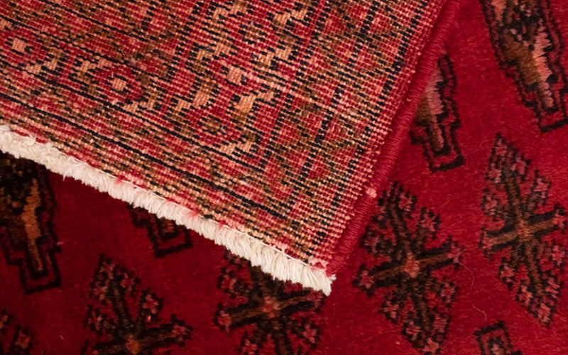 Turkaman tapijt - 130 x 60 cm - rood