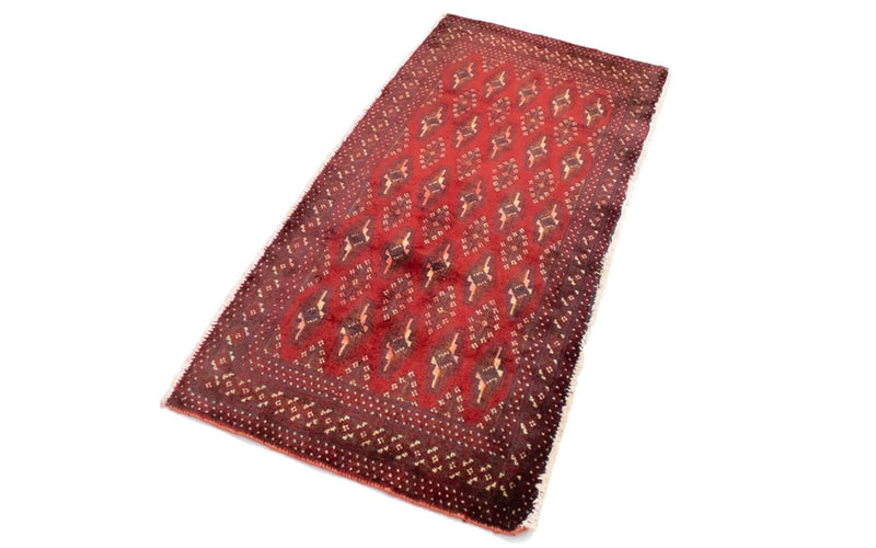 Turkaman tapijt - 130 x 60 cm - rood